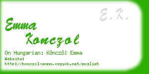 emma konczol business card